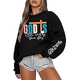 FASHGL Christian Sweatshirts Women Jesus Sweatshirt - Spirit Lead Me Shirt God Shirts Religious Crewneck Long Sleeve Top