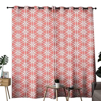 Amazon Com Mannwarehouse Coral Decor Durable Curtain Simplistic