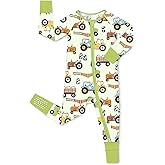 babee Reshinee Bamboo Viscose Baby Convertible Footie Pajama, Zipper Pajamas for Baby Boys & Girls, Sleep & Play Footed