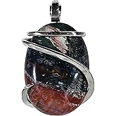 Bloodstone Pendant Necklace 925 Sterling Silver by Isabella Roth
