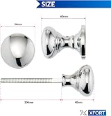 XFORT Polished Chrome Victorian Rim Knob with Screws Brass Rim Lock Knobs view 6