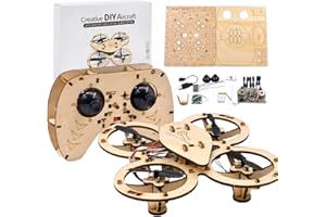 Diy Wooden Rc Drone Kit, Diy Wooden Drone Building Kit, Remote Control Mini Quadcopters, Creative Building Model For Teens & 