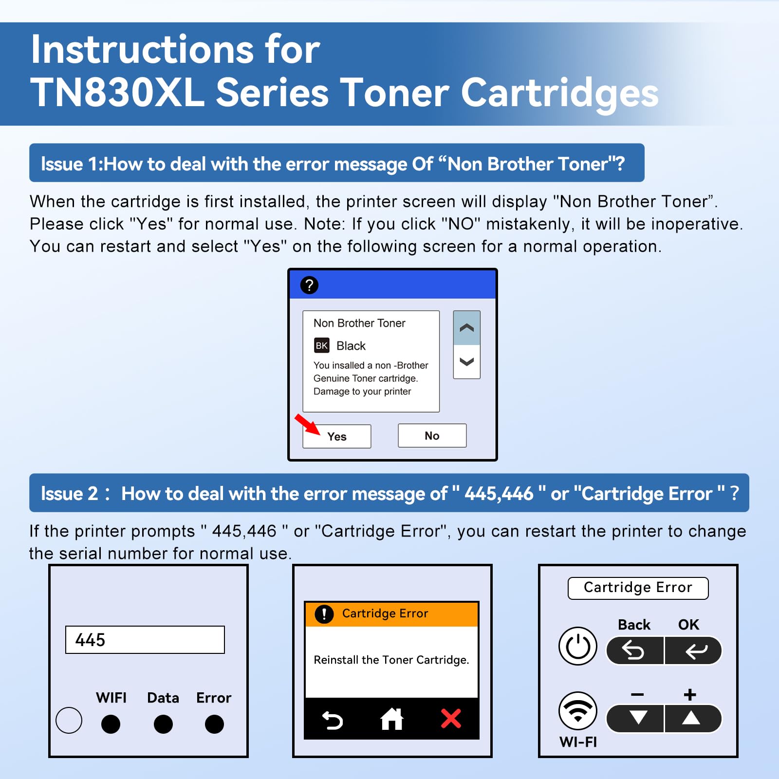 MYTONER Compatible Toner Cartridges Replacement for Brother TN830 XL/V/R TN-830 TN830XL for DCP-L2640DW HL-L2460DW HL-L2405W HL-L2400D L2465DW HL-L2480DW MFC-L2820DW XL MFC-L2820DW Printer, 4 Black