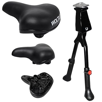 WOLTU Fahrradsattel Set+Fahrradständer Doppelständer für 24 26 28 FZ1502+FZU1110