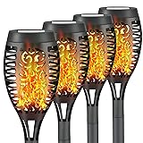 Liveasily 4 Pack Led Solar Torch Light with