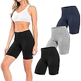 Sexy Basics Women's Cotton Stretch Active Slip Shorts | 3 Pack & 6 Pack Boy Short Boxer Briefs