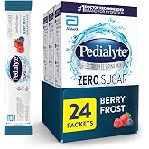 Pedialyte Electrolyte Drink Mix With Zero Sugar | Hydration With Key Electrolytes | Great Hydration Low in Calories | Berry Frost, 24 Powder Packets