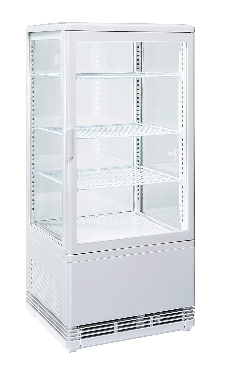 Vitrina refrigerada expositora 4 lados de cristal blanco 78 l 42,8 ...