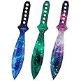Dispatch Stainless Steel Throwing Knives Set of 3 with Nylon Sheath Well Balanced Kunai Throwing Knife for Recreation and Competition