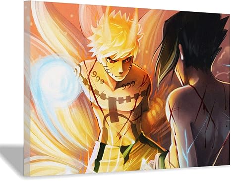 Amazon ナルトアニメキャラクターhdプリントキャンバス油絵アートポスター子供部屋の装飾リビングルーム寝室の装飾スタジオ装飾30x45cm 12x18inch フレームなしポスターe ウォールステッカー オンライン通販