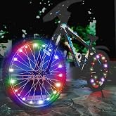 dobestyou LED Bike Wheel Light，Night Cycling Bicycle Wheel Light，IP65 Waterproof，3 modle Lighting，Easy Install and Fits Most Bikes，Not Affect Riding，with Battery