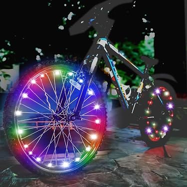 Koarmy 1 paire de lumières intelligentes pour rayons de roue de vélo