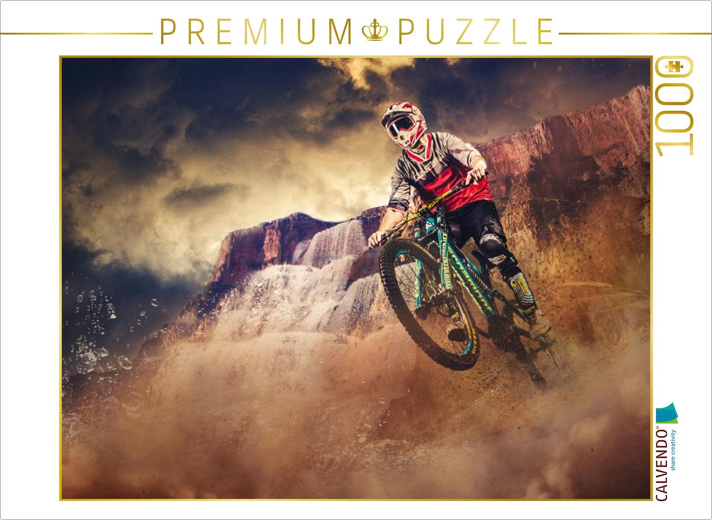 CALVENDO Puzzle Mountain Bike Trails 1000 Pieces Size 64 x 48 cm Photo Puzzle Picture by Dirk Meutzner