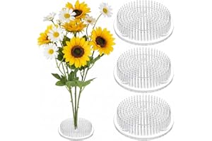 Waydress 8 Pcs 2.8 Inch Plastic Flower Frog Flower Pins Floral Frog for Arrangements Vase Japanese Floral Arrangement for Plant Decoration, Summer Activity, Wedding Decoration (Clear)