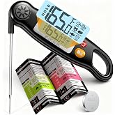 Meat Thermometer Digital - Instant Read Food Thermometer | with Backlight for Cooking Grilling Baking Kitchen Candy BBQ Oil Liquid, Backlit Display, Battery Included