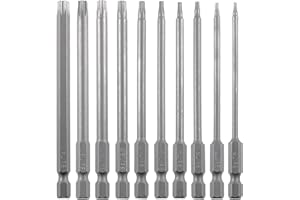 VESTTIO Security Torx Bit Set, Tamper Proof Star Bits Set, T6-T40 11PCS, 1/4 Inch Hex Shank, 4 Inch Long, S2 Alloy Steel, Magnetic Tip, for Power Screwdriver Drill Impact Driver