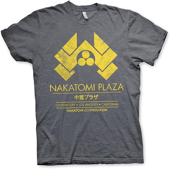 Amazon Officially Licensed Die Hard Nakatomi Plaza Mens T Shirt Dark Heather Tシャツ カットソー 通販