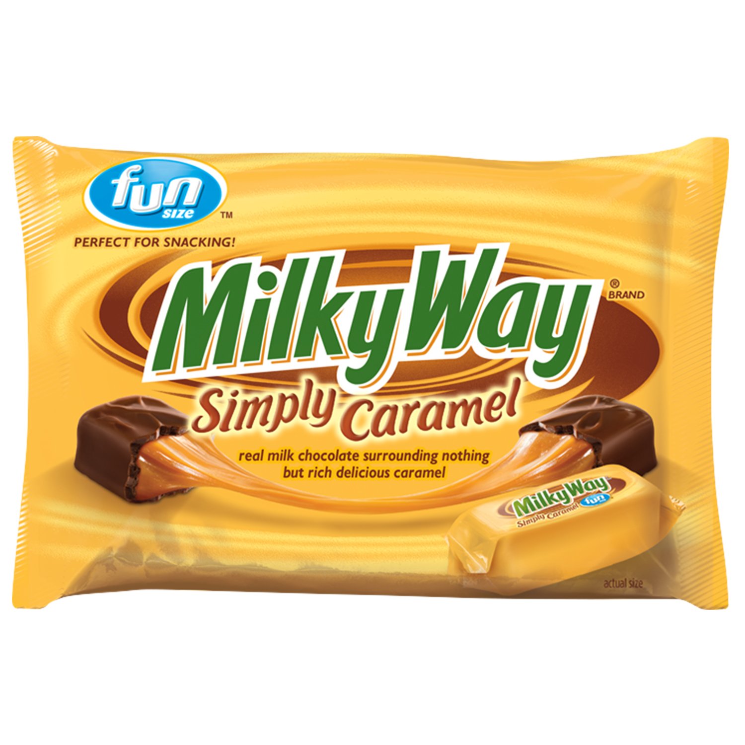 MILKY WAY Simply Caramel Milk Chocolate Fun Size Candy Bars 10.73-Ounce Bag (Pack of 12)
