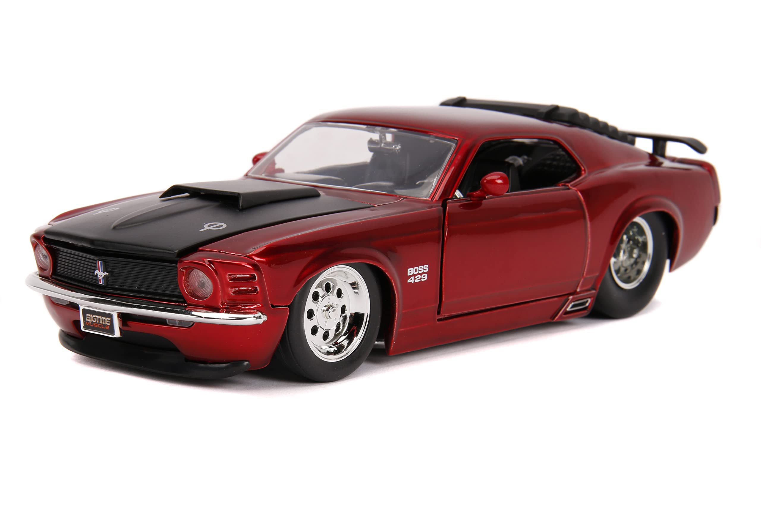 Bigtime Muscle 1:24 1970 Ford Mustang Boss 429 Die-cast Car Candy Red, Toys for Kids and Adults