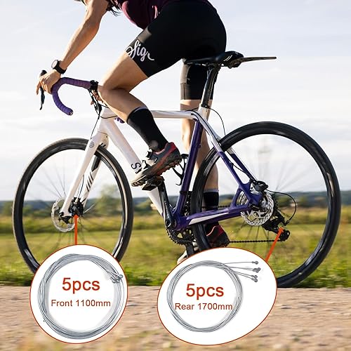 Shimano Brake Cables FRONT REAR Mountain Bike For V Brakes XT Deore Alivi O - Foto 2