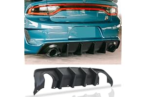 WildWell Charger Rear Diffuser for Dodge Charger Widebody SRT Hellcat Scat Pack 2020-2024 Matte Black