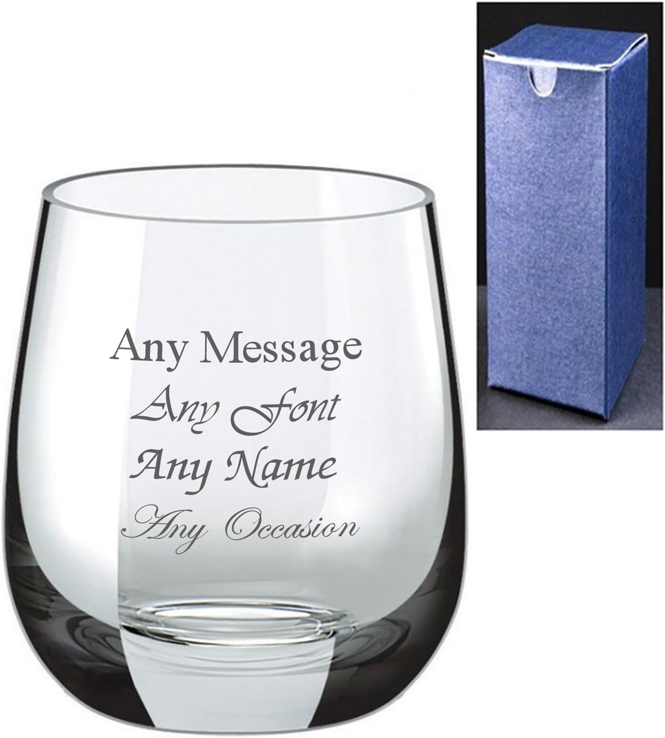 Say it with Glass by the CNC GroupPersonalised Engraved Lunar 12.5oz Whiskey Tumbler Glass Usher Best Man Wedding Gift