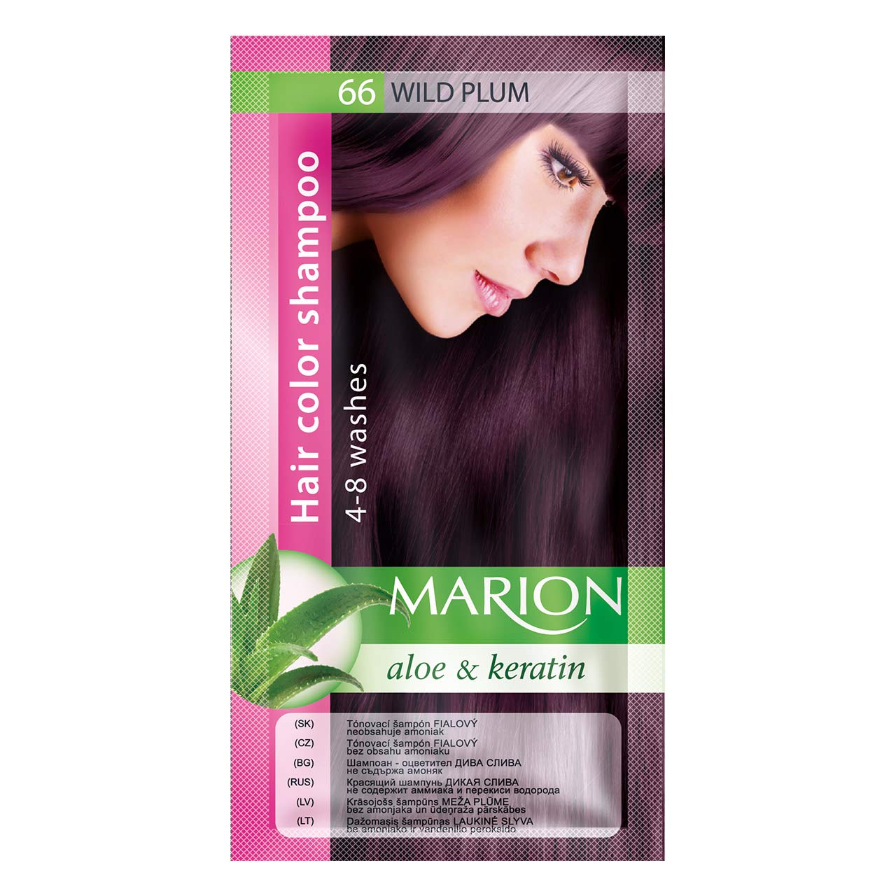 Marion Hair Dye Shampoo Bag Semi-Permanent Colour 4 to 8 Washes with Aloe and Keratin — image 1