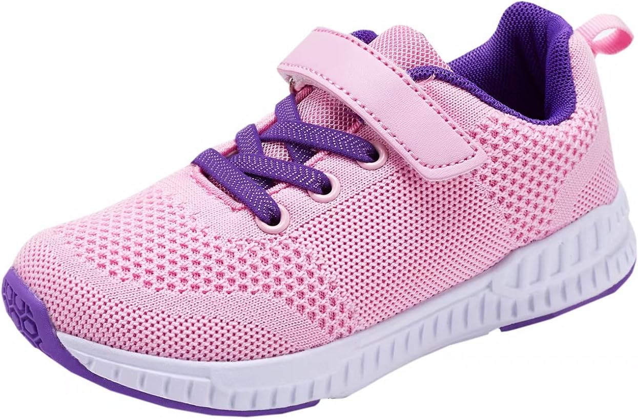 ShofulKid Trainers Girls Tennis Running Sneakers Boys Outdoor Breathable Lightweight Fashion Shoes Kids Knit Athletic Walking Slip Resistant Shoes