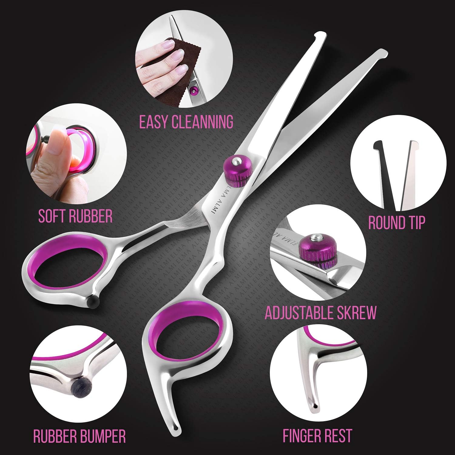 ELMA ALMI Dog Grooming Scissors - Dog Scissors for Grooming, Pet Grooming Scissors, Grooming Scissors for Dogs: Home Improvement