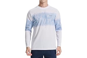 PAUSEL Men's Sun Protection Long Sleeve Swim Shirts Quick Dry Rash Guard Lightweight UPF 50+ Fishing Hiking Beach UV Shirt