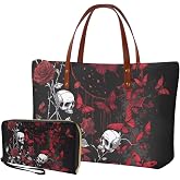 Lotusorchid Purse and Wallet Set, Large Tote and Wallet Set for Women, Lightweight Purses Set