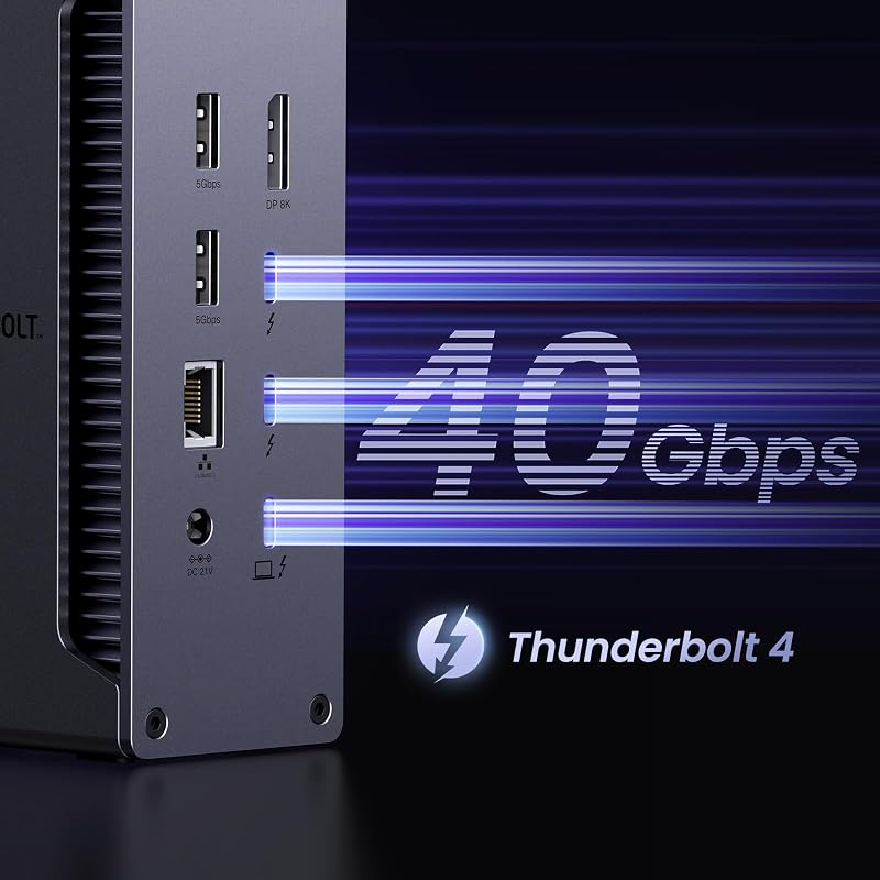 Revodok MAX 213 Thunderbolt 4 Docking Station 13 in 1 Dual Screen