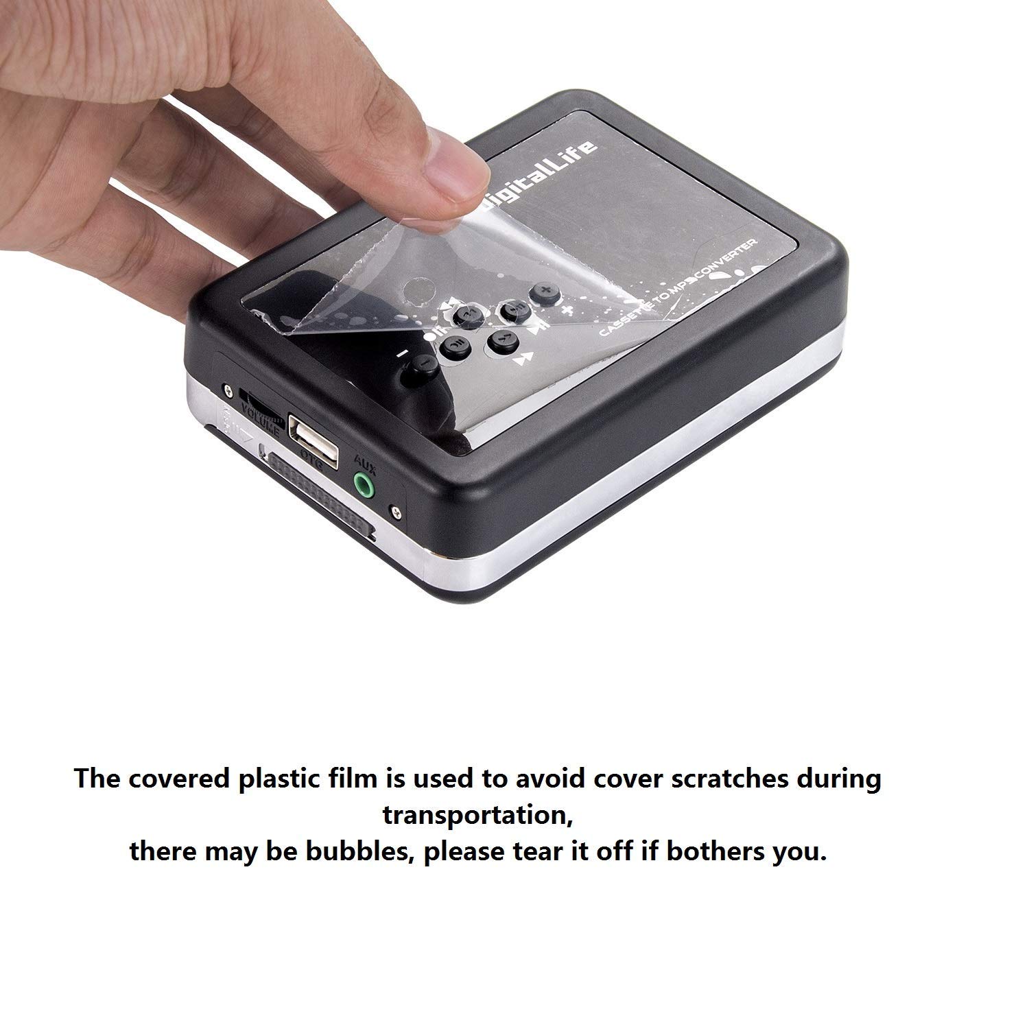 DigitalLife USB Wlakman Cassette Convertidor y Reproductor - Convertidor USB Cassette - Audio Cassette a MP3 Digital - Grabadora Cintas Cassette (No Need PC)