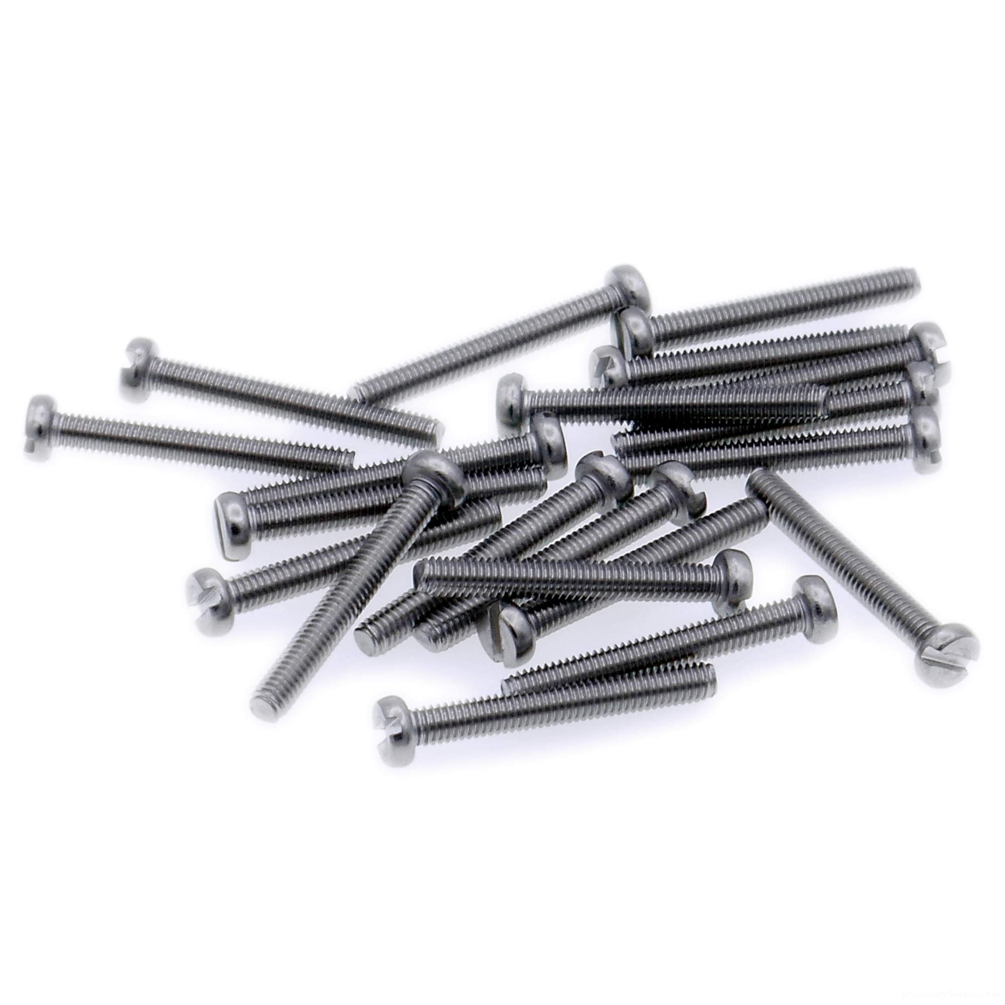 M4 (4mm x 16mm) Slot Cheese Machine Screw (Bolt) - Stainless Steel (A2) (Pack of 20)