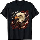 American Bald Eagle, American Flag, Vintage USA Flag T-Shirt