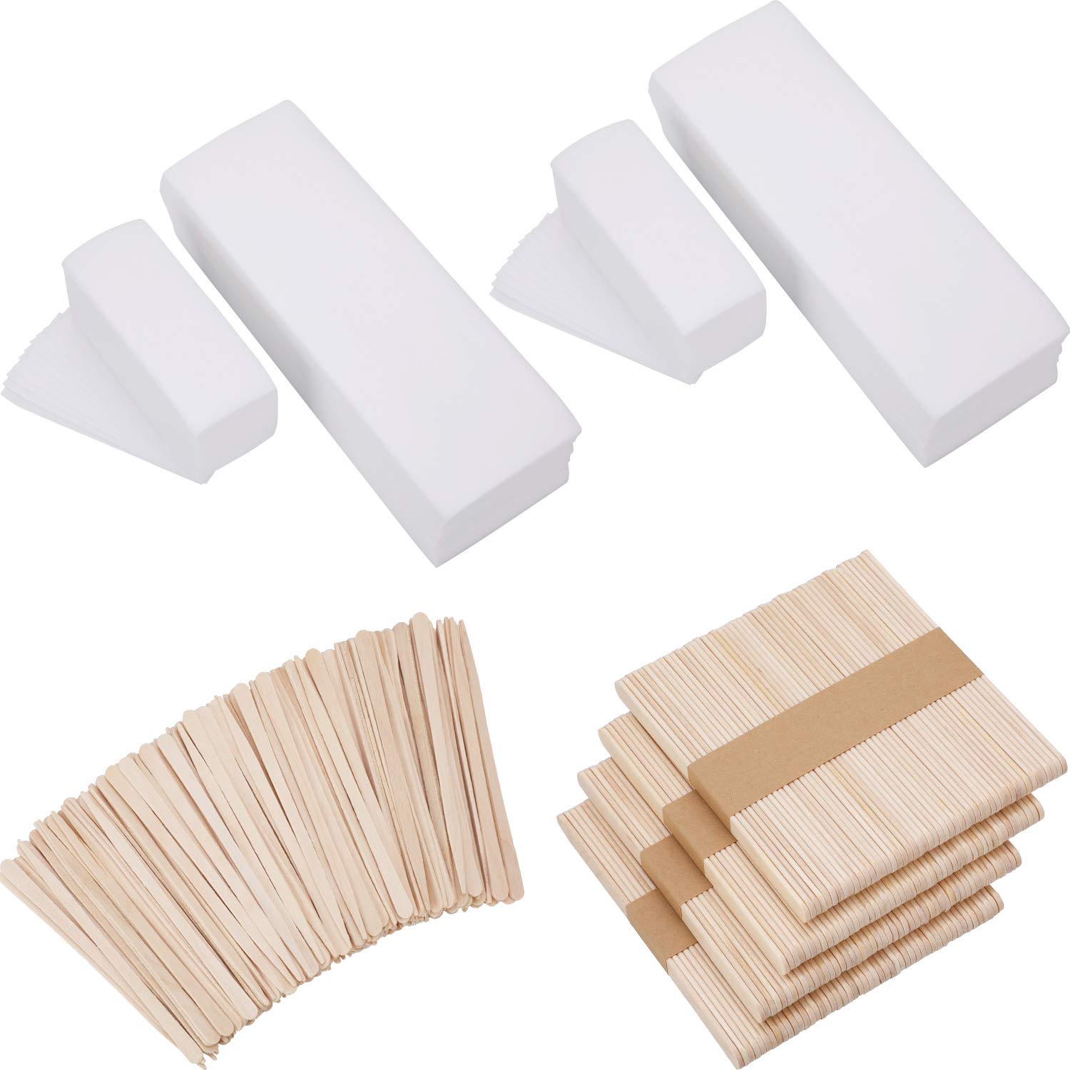 800 Pieces Wax Strips Sticks Kit, NonWoven Waxing Strips