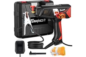 Faiuot 110V Handheld Welding Machine, 20-250Amp Portable ARC Welder Hand Held Welder Machine, LCD Display/IGBT Inverter/Rotary Button Adjustment, Stick Welder Gun Kit Fits for 3/32"-1/8" Welding Rods