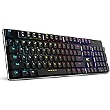 Mechanical Keyboard HAVIT RGB Backlit Wired Gaming Keyboard Extra-Thin & Light, Kailh Latest Low Profile Blue Switches, 104 K