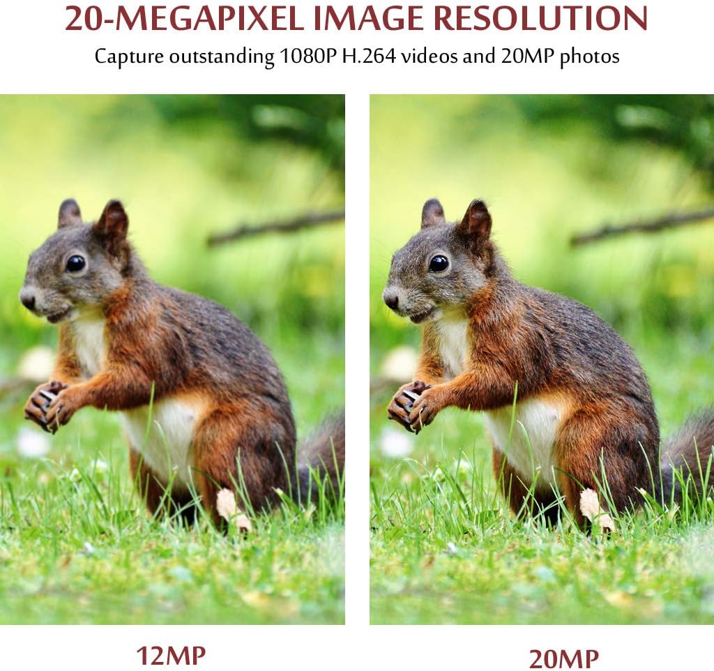 Folgtek 4pcs Wildlife Cameras Trail Cam with Audio 20MP Photo 1080P H.264 Video, 100ft Night Vision IP66 Waterproof 120° Wide Angle: Home Improvement
