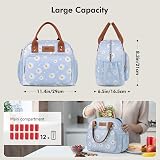 HOMESPON Insulated Lunch Bag for Women Men with Front Pocket Side Pockets view 2