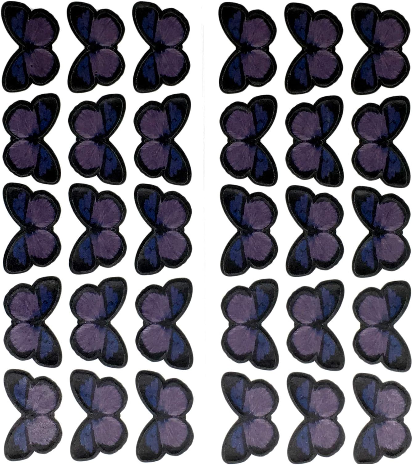 Edible Butterflies Cake Toppers,Purple, Middle Size Set,M
