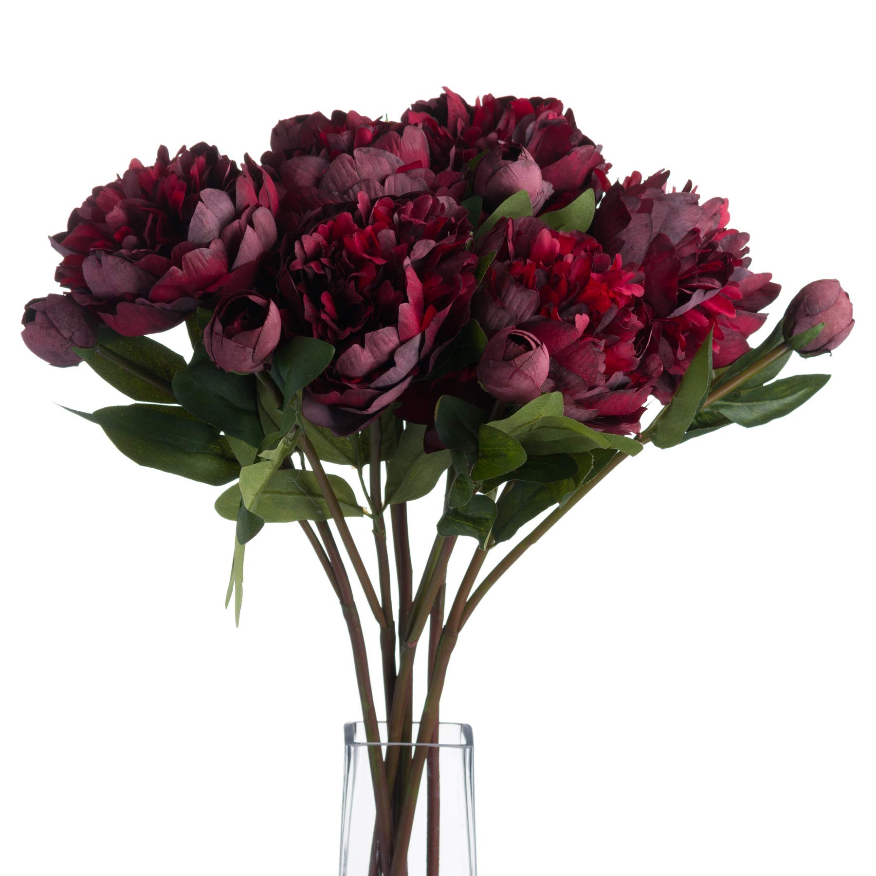Hill Interiors The Recipe Burgundy Peony Rose Red,20 x 20 x 58cm