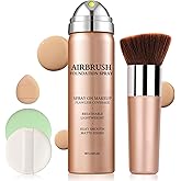 LZXLUKGIR Air Brush Makeup Foundation,Magic Minerals Airbrush Foundation Makeup,Silk Flawless,Buildable Coverage,Moisturizing Formula for Smooth Radiant Skin (02 Beige)