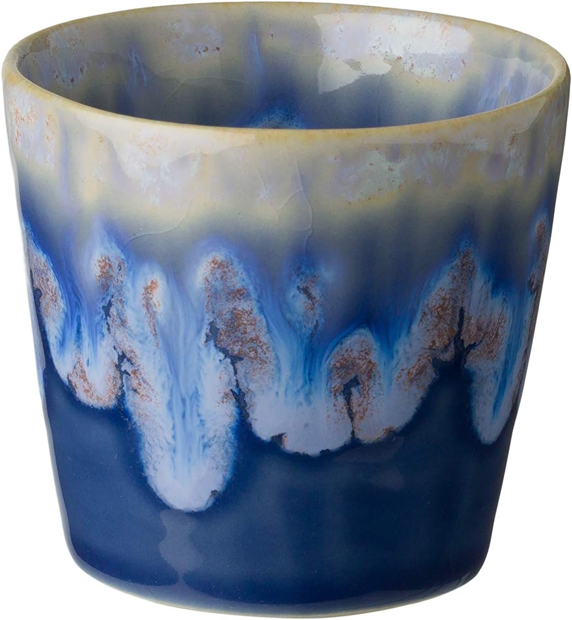 COSTA NOVA Stoneware Ceramic Dish Grespresso Collection Espresso Cups 6-Piece Set, 3 oz (Denim)