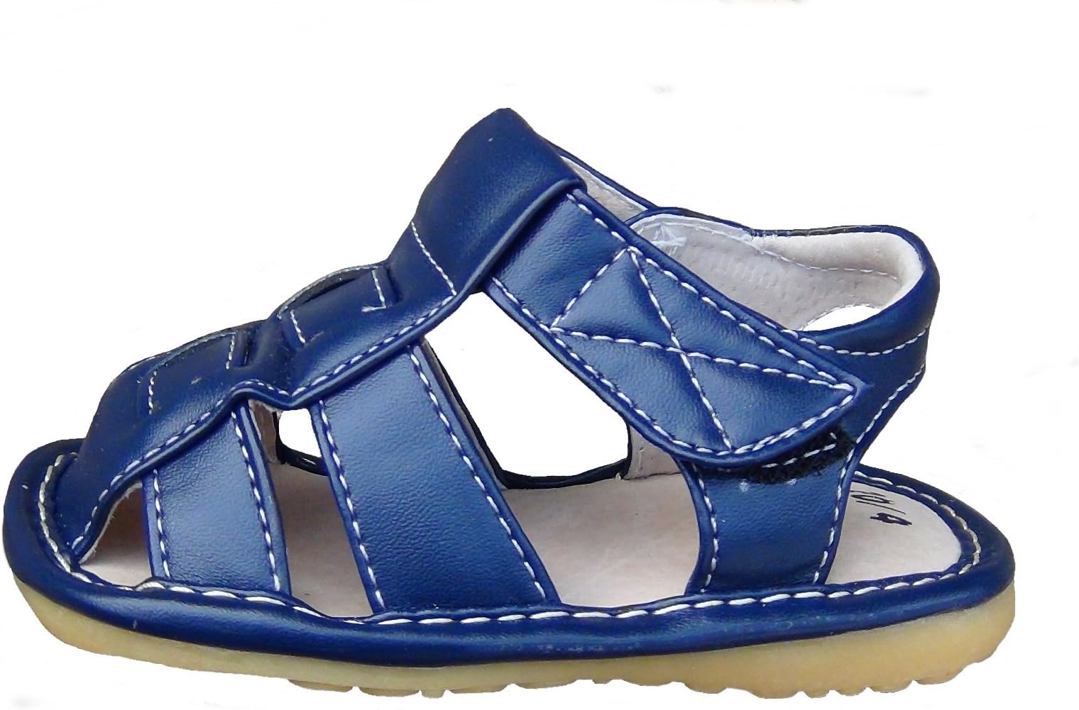 Toddler Shoes Boys Sandals Navy Blue Sandals Little Boy Leather Squeaky Shoes UK Sizes 3-7 F Fitting