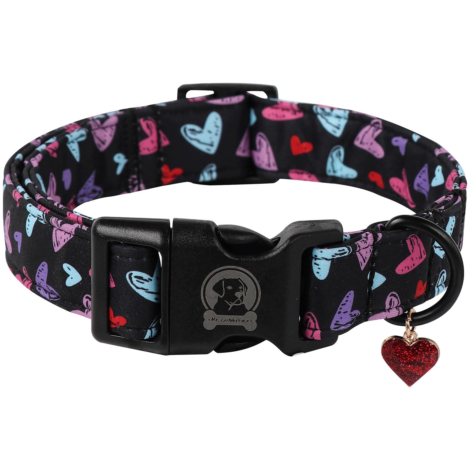 Valentine's Day Dog CollarCute Red Heart Girl Female Durable Heavy