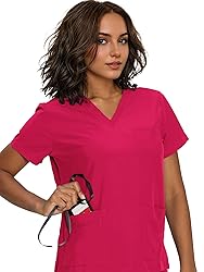 floralhue Scrubs for Women, V-Neck Scrubs Top