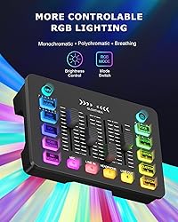 Glomtheia Gaming Sound Board Audio Interface Voice