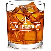 Slugeren Lawyer Gifts for Men, Allegedly Whiskey Glass 10 Oz, Christmas Birthday Graduation Gift for Lawyer Law Student Attorney Paralegal