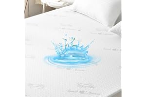 HUXMEYSON ʰǳè-ٱ en bambou imperméable, respirant et silencieux avec poche profonde de 20,3 à 53,3 cm, 152,4 x 203,2